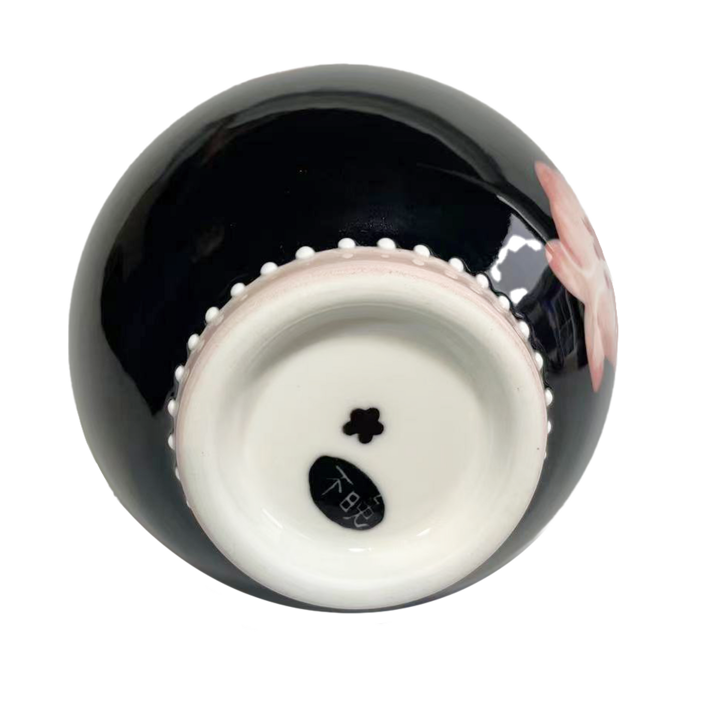 Ruyun Yu: Black-Pink Butterfly Orchid Vase