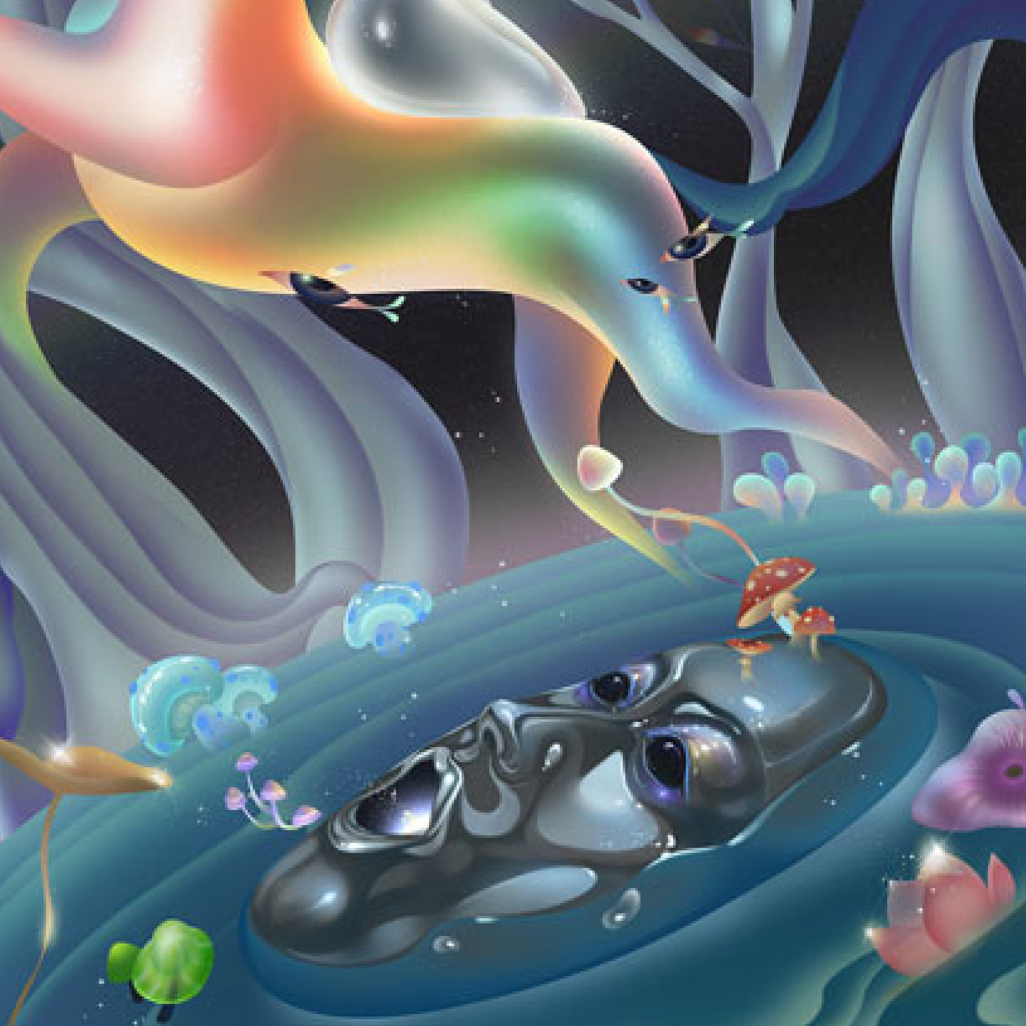 Jun Zhou: Enigmatic Garden- Phantasmal Night Sky Limited Edition Print