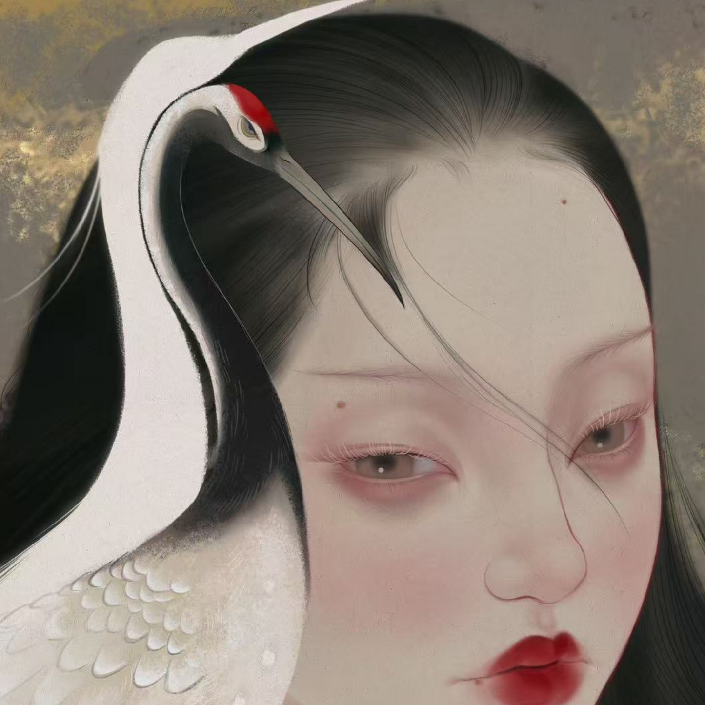 Jun Zhou: Dreamlike Stroll in the Garden- Crane Shape