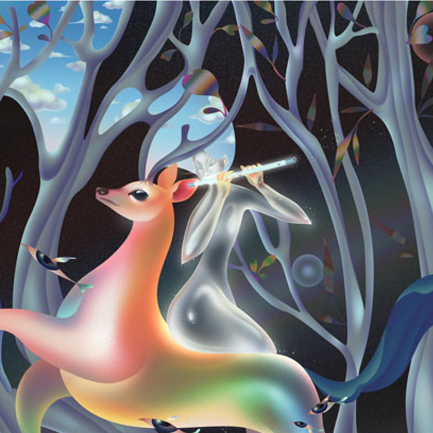 Jun Zhou: Enigmatic Garden- Phantasmal Night Sky Limited Edition Print