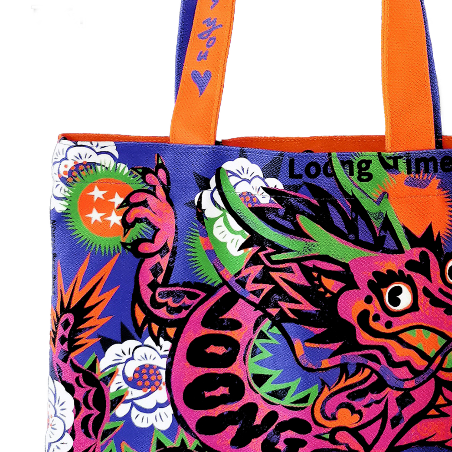 2024 Joyous Dragon Year Cotton Canvas Tote Bag